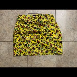 Yellow Floral Zara mini skirt